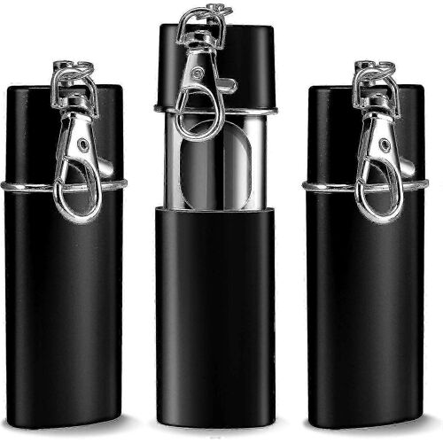 Lot De 3 (Noir) Cendrier De Poche Pour Cigarettes, Anti-Odeur - Cendrier De Voyage - Cendrier Yosemy Pour Le Voyage - Cendrier Pour Aller Tw