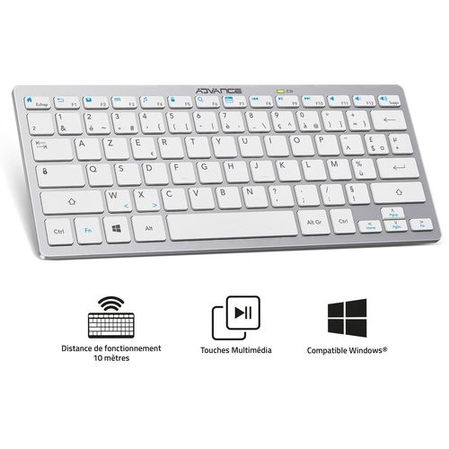 Clavier Sans Fil Bluetooth Advance Smartkeys (gris)