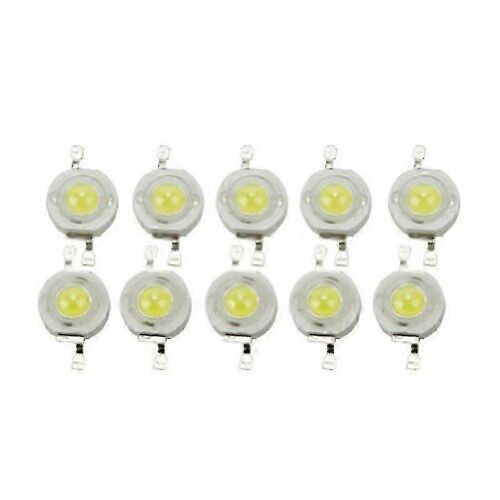 10pcs Haute Puissance Led 45mil Puce 3w 6000-6500k Perles De Lampe Pour Projecteur Spotlight (Blanc Froid)