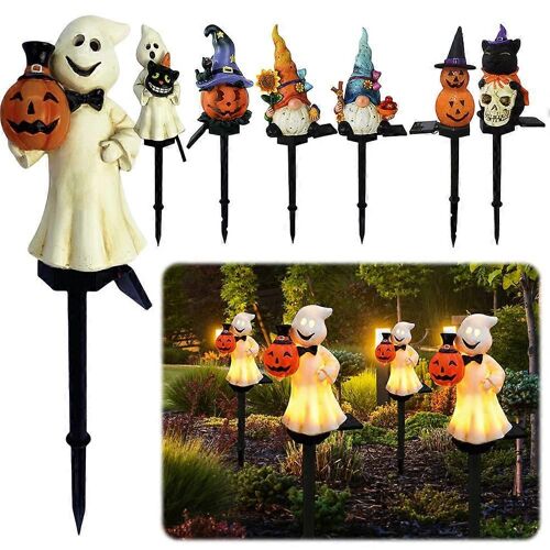 Halloween Lumière Extérieure Citrouille Squelette Fantôme Horreur Grimace Décor De Fête Pour Cour Maison Vacances Éclairage Décoration De Jardin