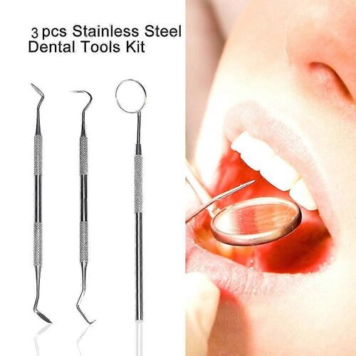 Outils Pour Les Soins Dentaires Et L'hygiène Buccale, Sonde De Miroir Dentaire En Acier Inoxydable 3 Pcs