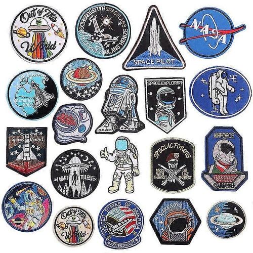 20 Pcs Broderie Patch Iron-On, Patch De Broderie Planétaire Patch Applique Patchs Cousus Patchs Iron-On Transferts Decals Pour T-Shirt, Jeans, Vêtements, Sacs