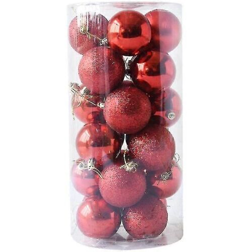Pendentifs d'arbre de Noël Décoratif Boules de Noël, 4cm 24pcs