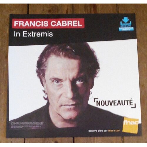 Plv Souple 30x30cm Francis Cabrel In Extremis / Magasins Fnac