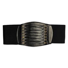 Ceinture Corset Stretch Noir Pirate Femme