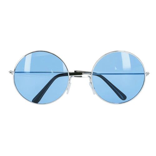 Paire De Lunettes Festives Hippie Bleu Adulte