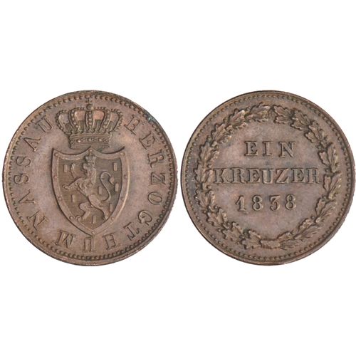 Allemagne - 1838 Duché De Nassau - 1 Kreuzer - Superbe - Wilhelm - B038