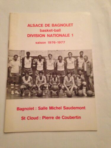 Alsace De Bagnolet Basket-Ball Division Nationale 1 Saison 1976-1977