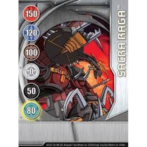 Carte Bakugan Battle Brawlers - Sacra Raga - Ba725 Ga Sm Gbl - 2009 Sega Toys/Spin Master - 6/48ah - 9,5x7 Cm