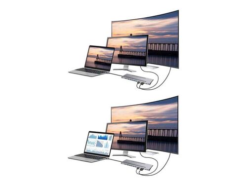 T'nB iClick - Station d'accueil - USB-C - VGA, HDMI - 1GbE