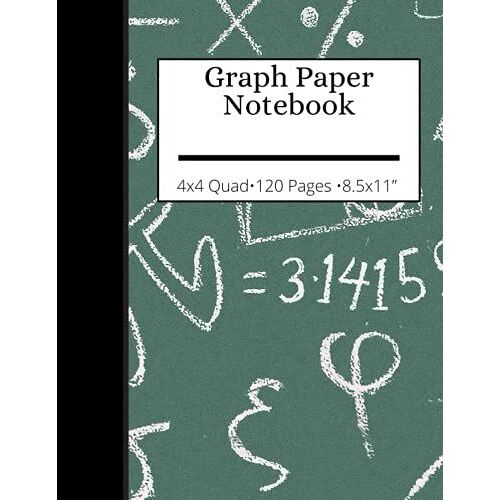 Graph Paper Notebook: Grid Composition Notebook For Math And Science Students Blank Quad Ruled 4x4 (4 Squares Per Inch), 8.5 X 11 Inches, 120 Pages: Graph Paper Notebooks