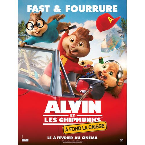 Alvin Et Les Chipmunks - À Fond La Caisse / Alvin And The Chipmunks: The Road Chip - Véritable Affiche De Cinéma Pliée - Format 40x60 Cm - Animation De Walt Becker - 2016