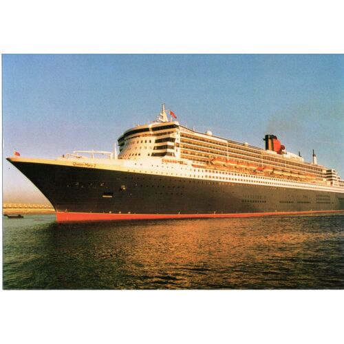 Cp Numérotée - Queen Mary 2 Dans La Darse Transatlantique De Cherbourg Le 14 Avril 2004