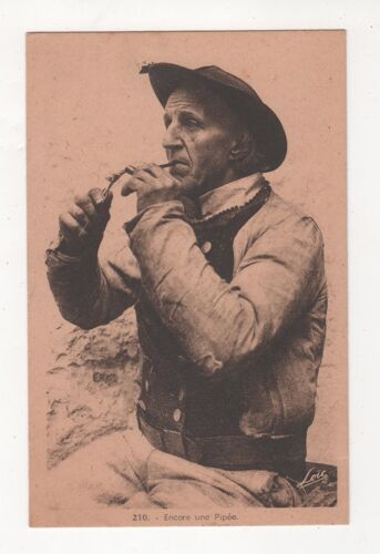 Carte Postal Encore Une Pipée Fumeur De Pipe Breton En Costume Tradition Folklore