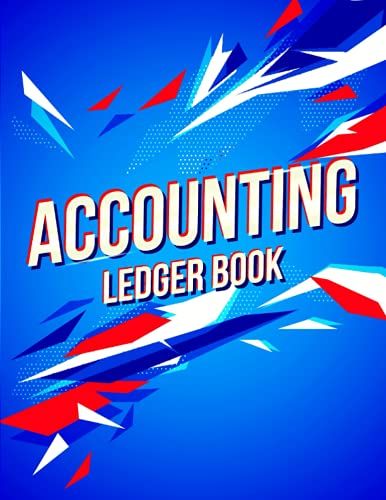Accounting Ledger Book: Simple Accounting Ledge For Bookkeeping And Small Business - Blue Abstract Art