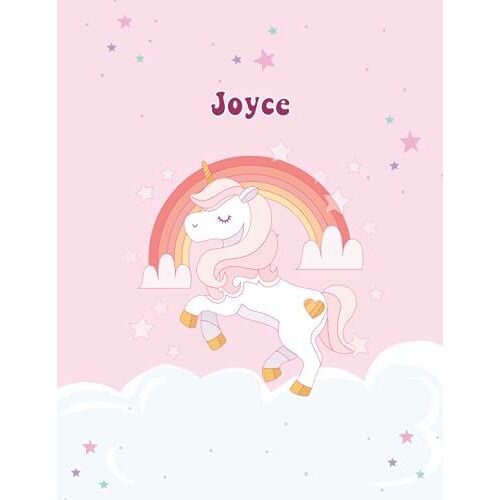 Joyce: Unicorn Notebook Personal Name Wide Lined Rule Paper | Notebook The Notebook For Writing Journal Or Diary Women & Girls Gift For Birthday, For Student | 162 Pages Size 8.5x11inch