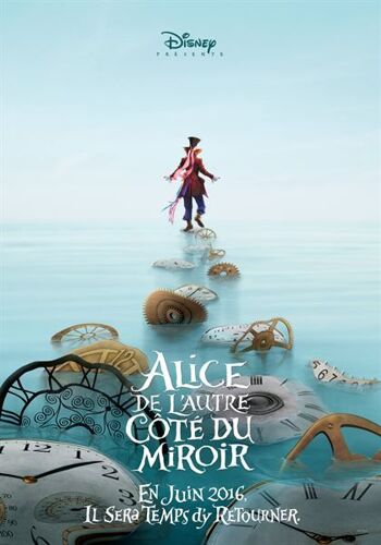 Alice De L'autre Côté Du Miroir-Véritable Pré-Affiche De Cinéma Pliée - Format 120x160 Cm - De James Bobin Avec Mia Wasikowska, Johnny Depp, Helena Bonham Carter, Sacha Baron Cohen, Anne Hathaway-2016
