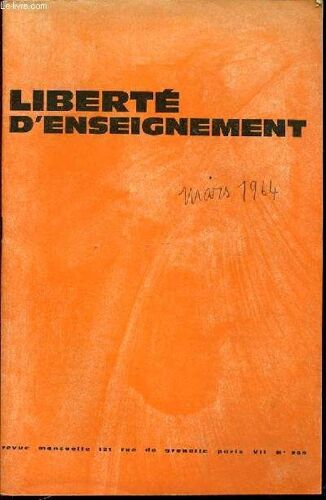 Revue Liberte D'enseigner N°265 - Revue Mensuelle.