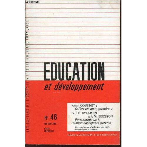 Revue Education Et Developpement N°48 - Revue Mensuelle.