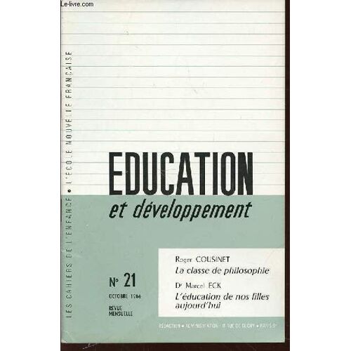 Revue Education Et Developpement N°21 - Revue Mensuelle.