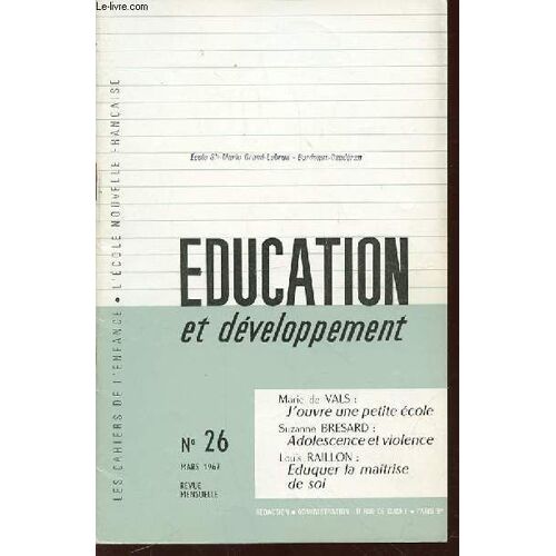 Revue Education Et Developpement N° - Revue Mensuelle.
