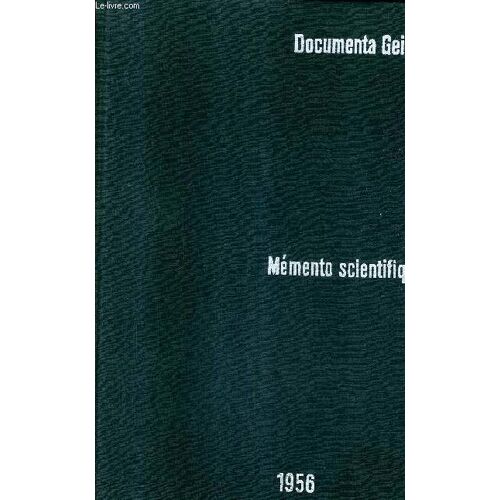 Memento Scientifique - Documenta Geigy.