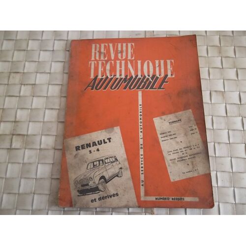 Revue Technique Renault 3 - 4 Et Derives R1120 Et R 1121