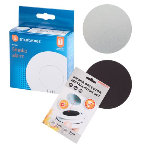 KIT Détecteur de fumée Smartwares 85 dB avec kit de montage simplifié
