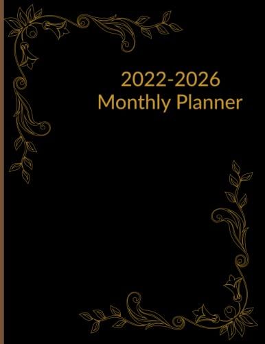 2022-2026 Monthly Planner: Planner Notebook With 60 Monthly Calendars, Holidays, Moon Phases And Dotted Notes Pages