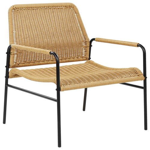 Lot De 2 Chaises De Jardin En Rotin Naturel Prasimo