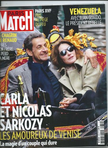 Paris Match 07/02/2019 Carla Bruni Et Sarkosy, Didier Bourdon & Philippe Lacheau, Tahar Ben Jelloun, Judith Davis, Kad Merad, Alexandra Lamy & Salma Hayek, Renaud, Jean D'orléans, Christoph Waltz