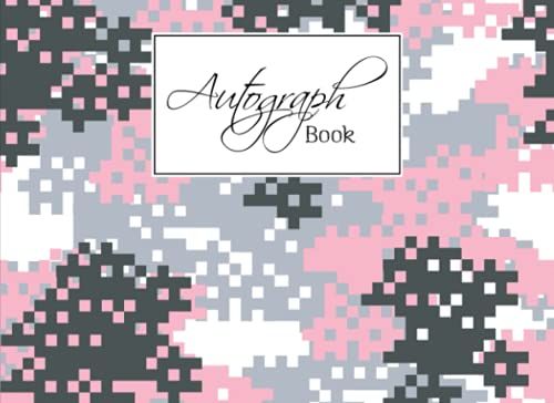 Autograph Book: Camo Print Cover | Signatures Blank Scrapbook, Blank Unlined Keepsake, Keepsake Memory Book, Size 8.25" X 6" By Maike Kohl