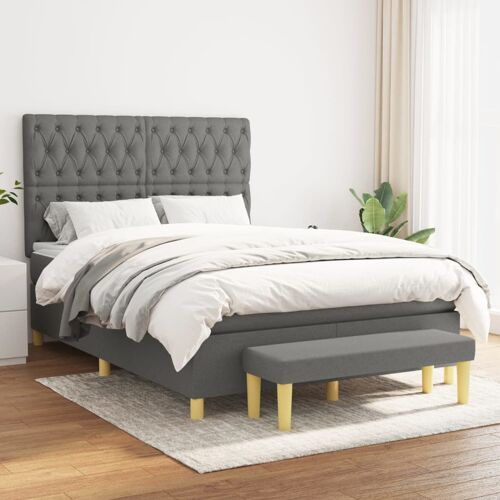 vidaXL Cadre de lit avec tête de lit chêne fumé 180x200 cm