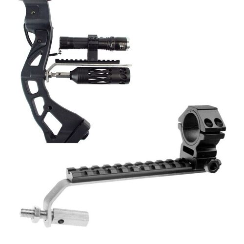 Support De Lampe De Poche En Arc Pour Tir À L'arc, Support De Lampe, Vue Laser, Montage De Nuit, Chasse, Torche Électrique