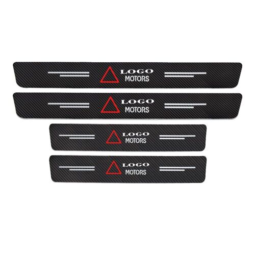 Autocollant Anti-Abrasion Pour Porte De Voiture, Couverture De Seuil, 4 Pièces, Pour Mitsubishi Lancer 10 3 9 Ex Outlander 3 Asx L200 Compétition Ralliart