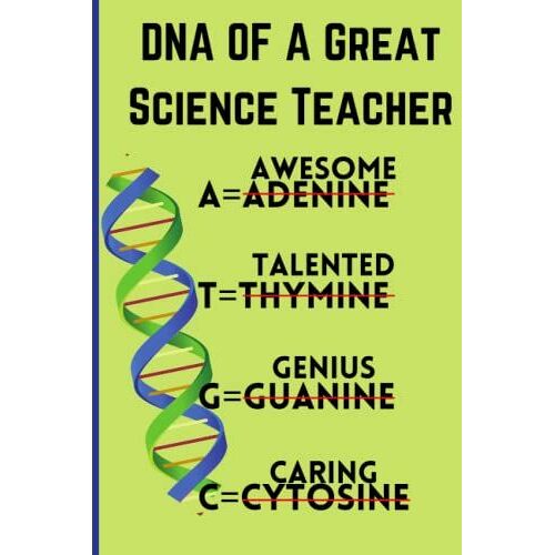 Science Teacher Appreciation Notebook: Dna Of A Great Science Teacher | Funny Gifts Notebook For Biology Teachers |Perfect For Christmas, Birthday, Appreciation Week, New Year Gifting Ideas.