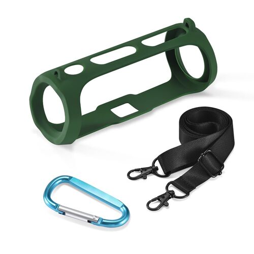 Étui en Silicone souple pour haut-parleur, boîtier de Protection Portable avec bandoulière et mousqueton pour JBL FLIP ESSENTIAL 2