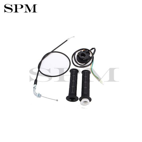 Kit De Poignées De Moto, Câble D'accélérateur, Interrupteur Pour Pièces De Moteur 49cc-80cc, Vélo Motorisé