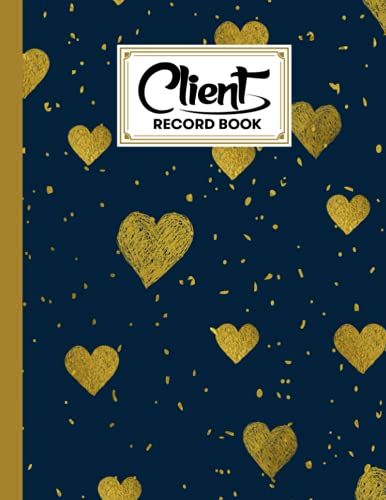 Client Record Book: Premium Hearts Cover Client Record Book, Client Data Organizer Log Book, 120 Pages, Size 8.5" X 11" Design By Anthony James Parsons