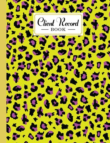 Client Record Book: Premium Camouflage Yellow Cover Client Record Book, Client Data Organizer Log Book, 120 Pages, Size 8.5" X 11" Design By Carmen Rapp
