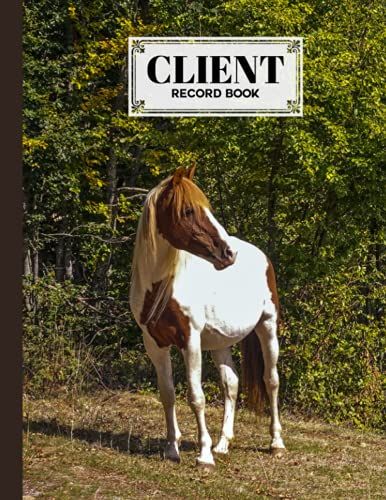 Client Record Book: Premium Horse Cover Client Record Book, Client Data Organizer Log Book, 120 Pages, Size 8.5" X 11" Design By Sebastian Neubauer
