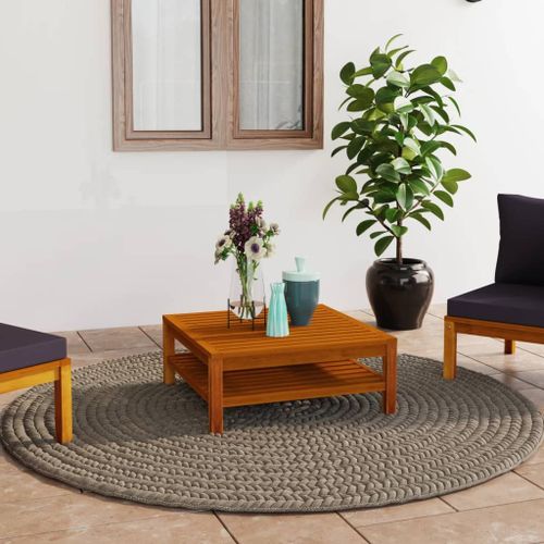 Vidaxl Table Basse 65x65x35 Cm Bois D'acacia Solide