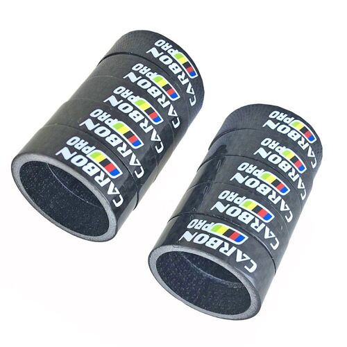 Kit D'espaceurs De Fourche De Casque En Fiber De Carbone, Anneau De Tige De Vélo Vtt, Guidon De Vélo De Route, Anneau De Lavage, Joint D'espacement De Fourche Avant