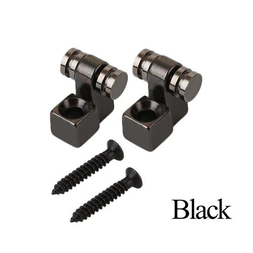 1 Paire De Guides De Cordes D'arbre Pour Guitare Électrique Chromé, Avec Vis