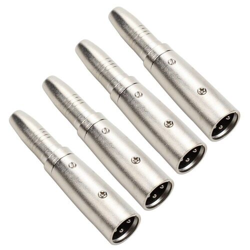Adaptateur De Câble De Microphone Xlr 3 Broches Mâle À 6.35mm Trs Femelle, 4 Pièces, Connecteur De Micro En Métal, Accessoires D'instruments De Musique