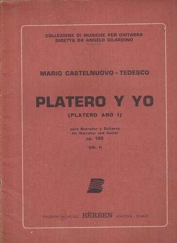 Mario Castelnuovo-Tedesco Platero Y Yo Vol 2 Op 190