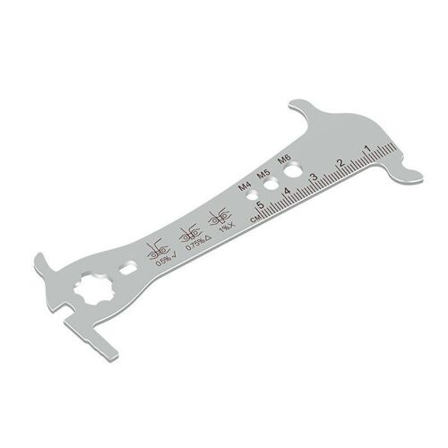 Jauge De Contrôle De La Chaîne De Vélo, Outil Multifonction, Indicateur D'usure De La Chaîne De Vélo, Mesure De Réparation En Acier Inoxydable, Réparation De Vélos, Multi-Outils