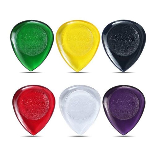 Plectres De Guitare Électrique En Acrylique, 6 Pièces, Plectres, Grand, Lisse, 1mm, 2mm, 3mm, Accessoires Pour Guitare Acoustique, Basse