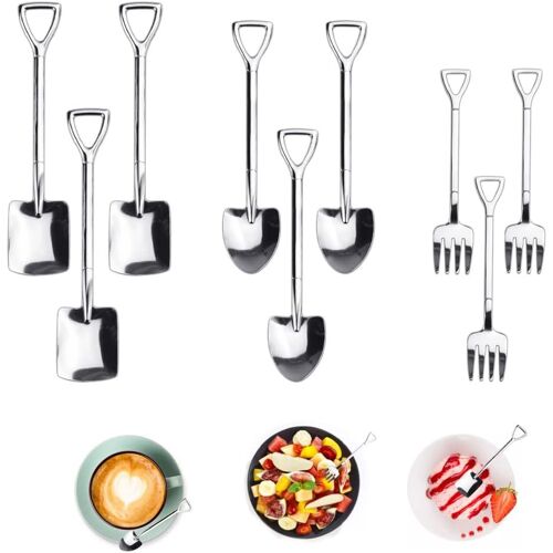 Cuillère À Salade En Acier Inoxydable Cuillère À Salade Cuillère À Thé En Forme De Pelle Cuillère À Pastèque Cuillère À Dessert Cuillère À Thé Cuillère À Sucre Latte En Acier Inoxydable