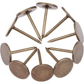 100 Pcs (1,1x1,7cm) Clous D'ameublement Clous En Fer Plat En Style Vintage Pour Meubles, Canapés, Portes
